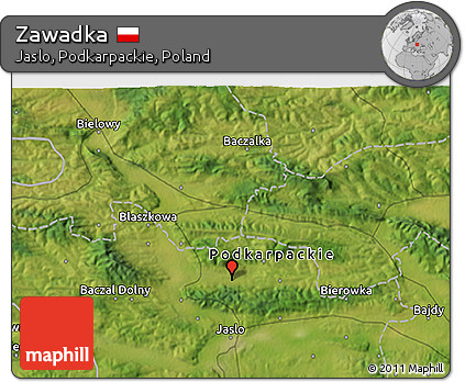 Satellite 3D Map of Zawadka
