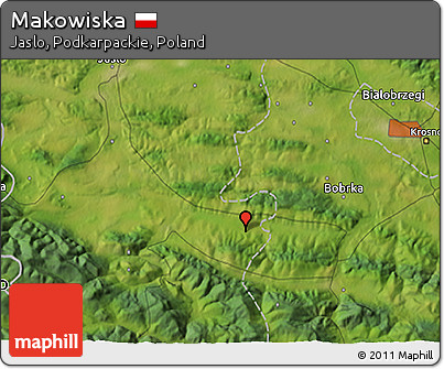 Satellite 3D Map of Makowiska