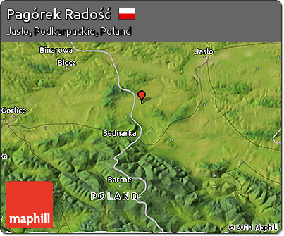 Satellite 3D Map of Pagórek Radość