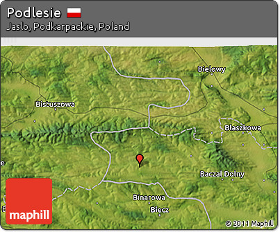 Satellite 3D Map of Podlesie