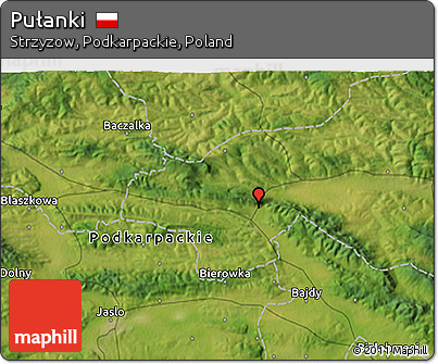 Satellite 3D Map of Pułanki
