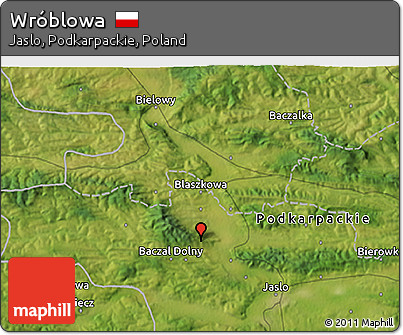 Satellite 3D Map of Wróblowa