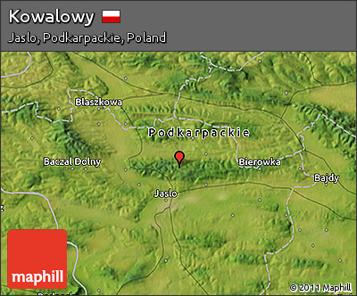 Satellite 3D Map of Kowalowy