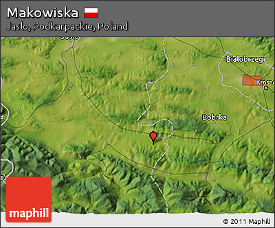 Satellite 3D Map of Makowiska