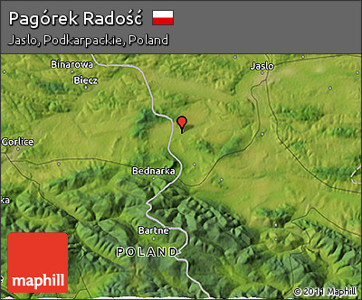 Satellite 3D Map of Pagórek Radość