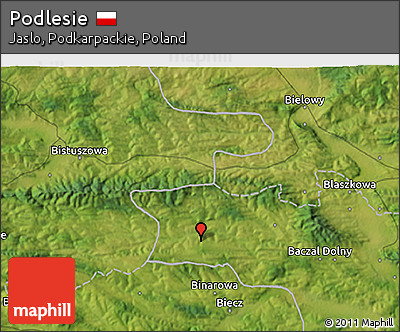 Satellite 3D Map of Podlesie