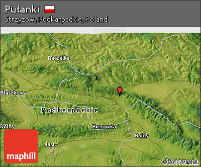 Satellite 3D Map of Pułanki