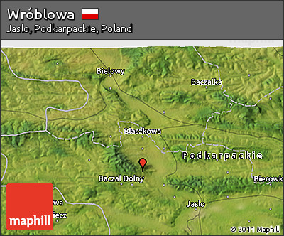 Satellite 3D Map of Wróblowa