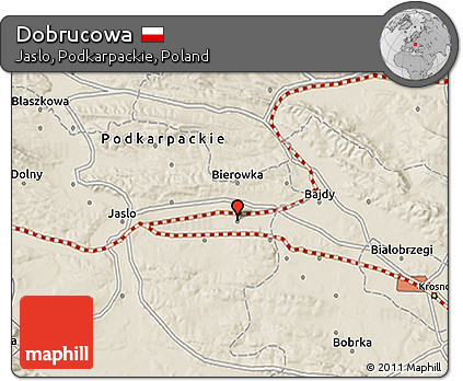 Shaded Relief 3D Map of Dobrucowa