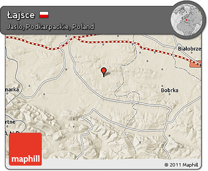 Shaded Relief 3D Map of Łajsce