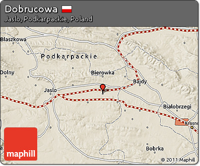 Shaded Relief 3D Map of Dobrucowa