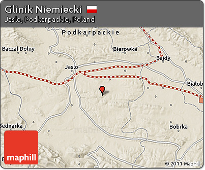 Shaded Relief 3D Map of Glinik Niemiecki