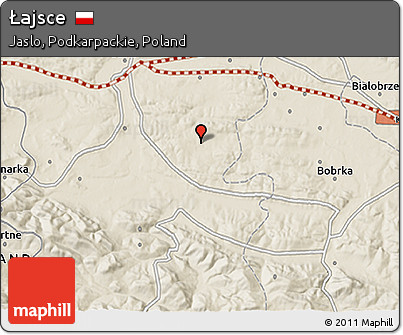 Shaded Relief 3D Map of Łajsce