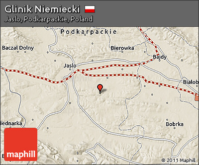 Shaded Relief 3D Map of Glinik Niemiecki