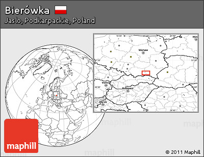 Blank Location Map of Bierówka