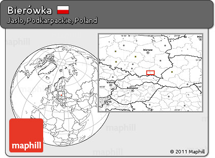 Blank Location Map of Bierówka