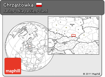 Blank Location Map of Chrząstówka
