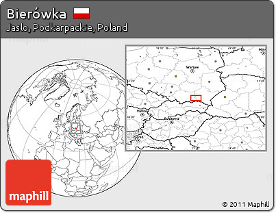 Blank Location Map of Bierówka