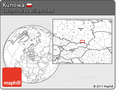 Blank Location Map of Kunowa