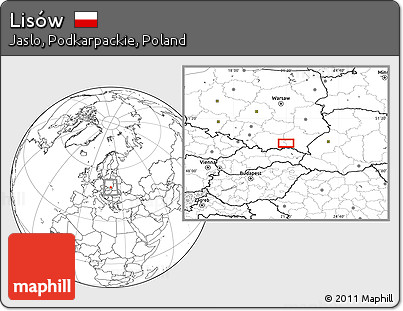 Blank Location Map of Lisów