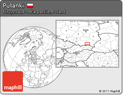 Blank Location Map of Pułanki