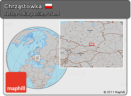 Gray Location Map of Chrząstówka