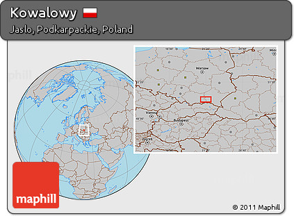 Gray Location Map of Kowalowy