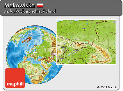 Physical Location Map of Makowiska