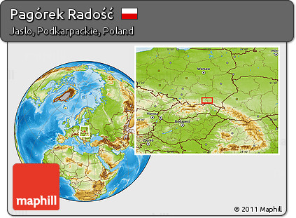 Physical Location Map of Pagórek Radość
