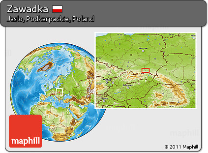 Physical Location Map of Zawadka