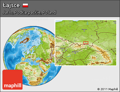 Physical Location Map of Łajsce