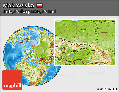 Physical Location Map of Makowiska