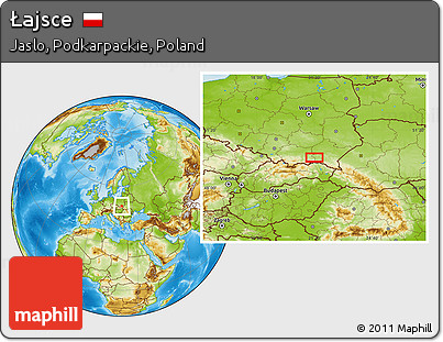 Physical Location Map of Łajsce