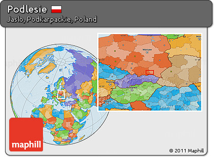 Political Location Map of Podlesie