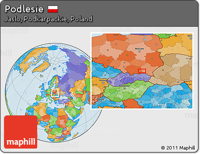 Political Location Map of Podlesie