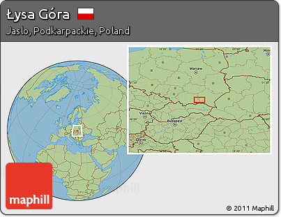 Savanna Style Location Map of Łysa Góra