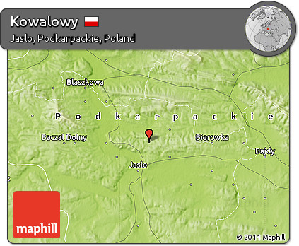 Physical Map of Kowalowy