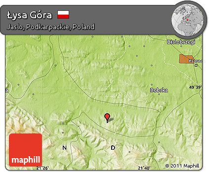 Physical Map of Łysa Góra
