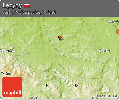 Physical Map of Łężyny