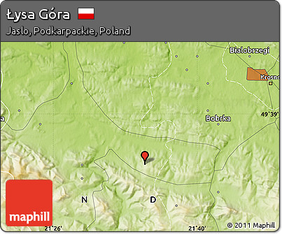 Physical Map of Łysa Góra