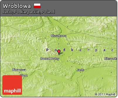 Physical Map of Wróblowa