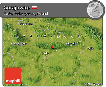 Satellite Map of Gorajowice