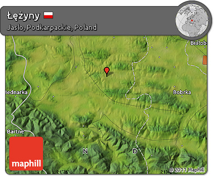 Satellite Map of Łężyny