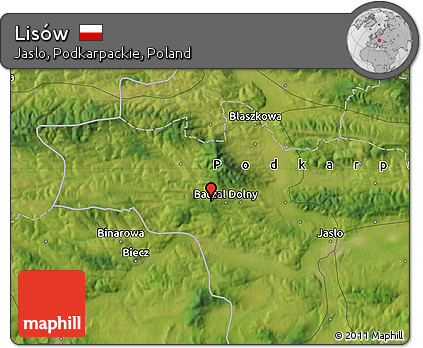 Satellite Map of Lisów