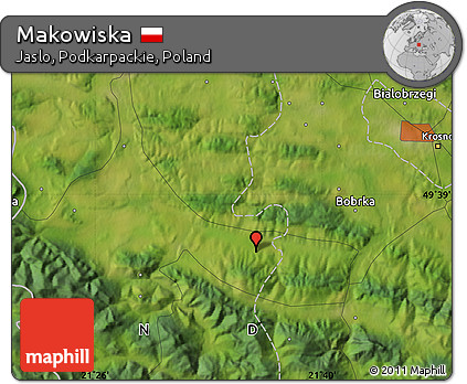 Satellite Map of Makowiska
