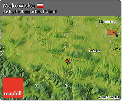 Satellite Map of Makowiska