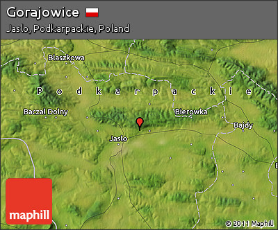 Satellite Map of Gorajowice