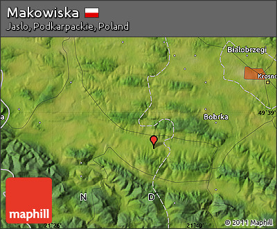 Satellite Map of Makowiska