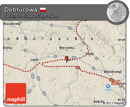 Shaded Relief Map of Dobrucowa
