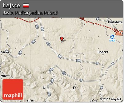 Shaded Relief Map of Łajsce
